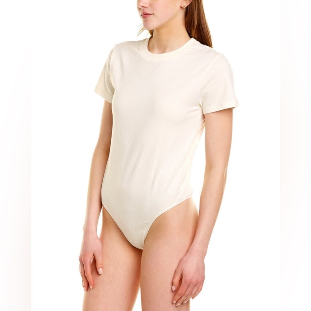 WeWoreWhat NWT T-Shirt Jersey Knit Bodysuit In S / Cream
